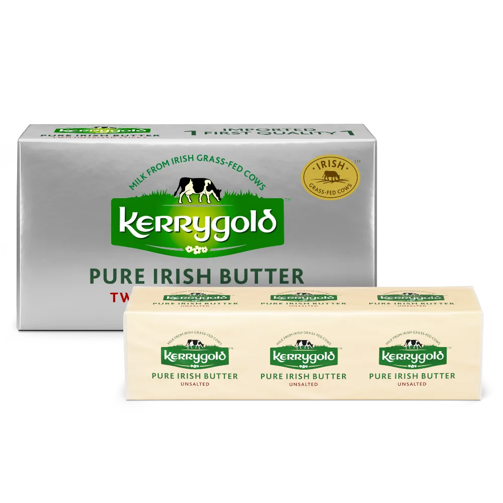 Kerrygold Grass-Fed Pure Irish Unsalted Butter, 8 oz 2 Sticks