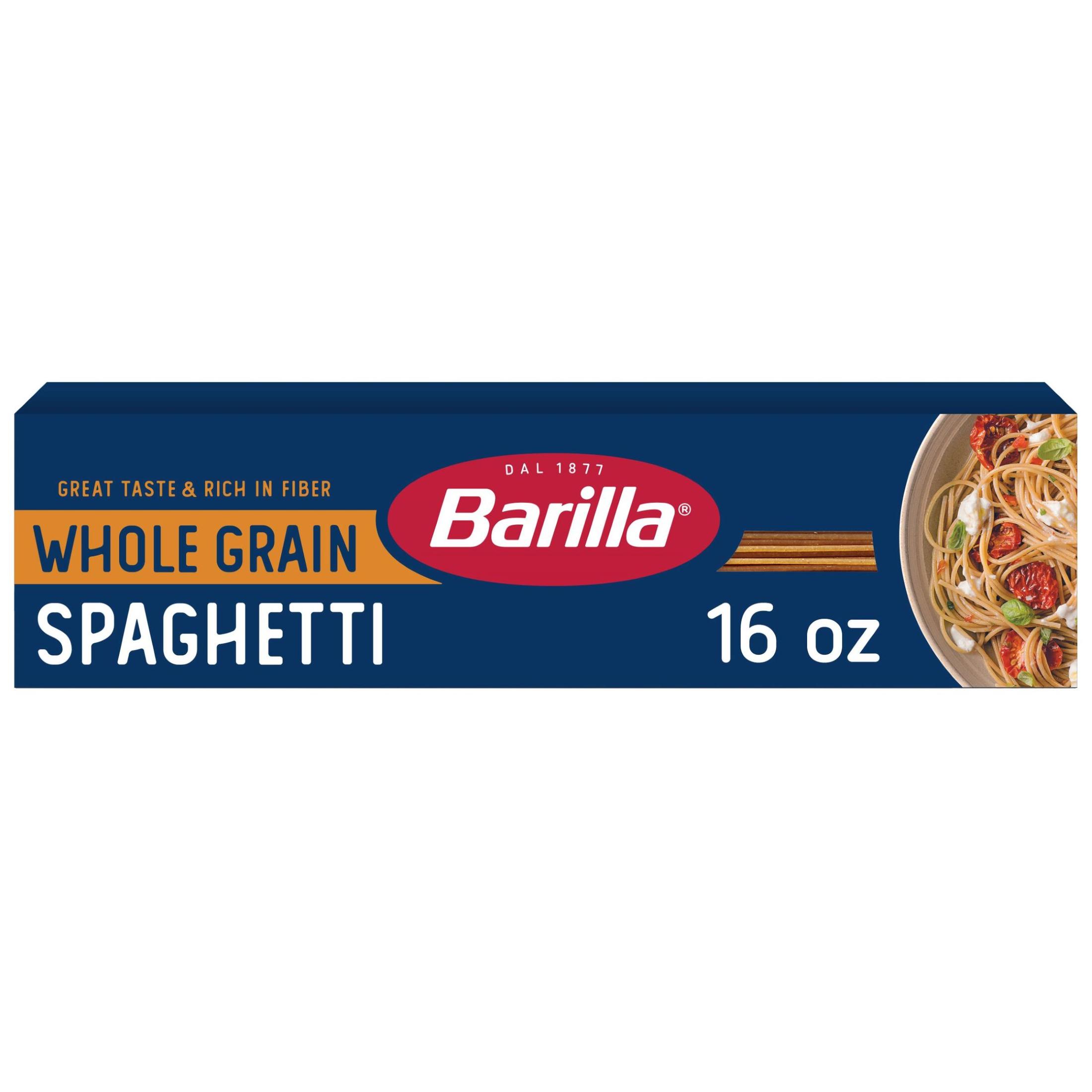 Barilla Whole Grain Spaghetti, 100% Whole Wheat, 16 oz. Box