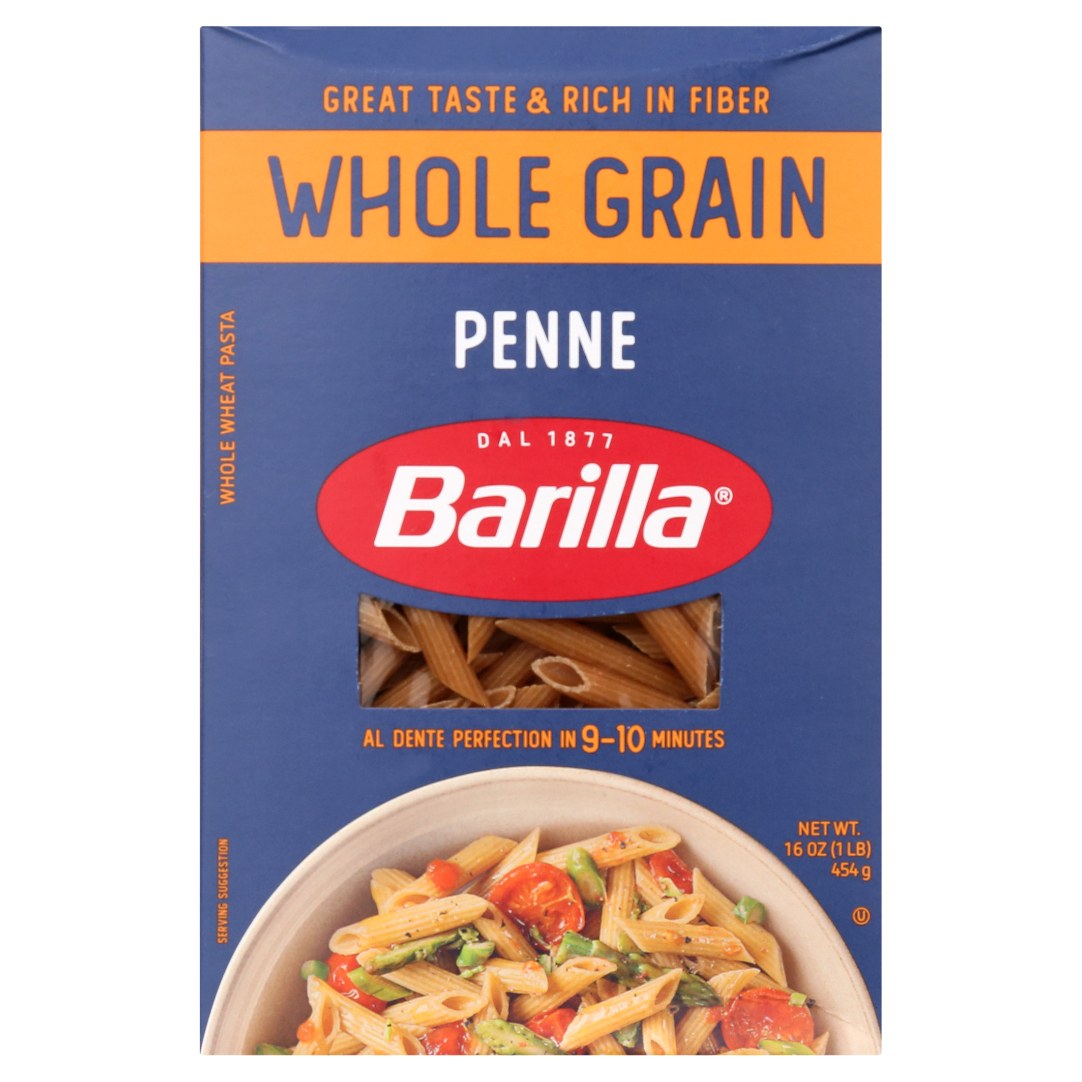 Barilla Whole Grain Penne Pasta, 100% Whole Wheat, 16 oz. Box