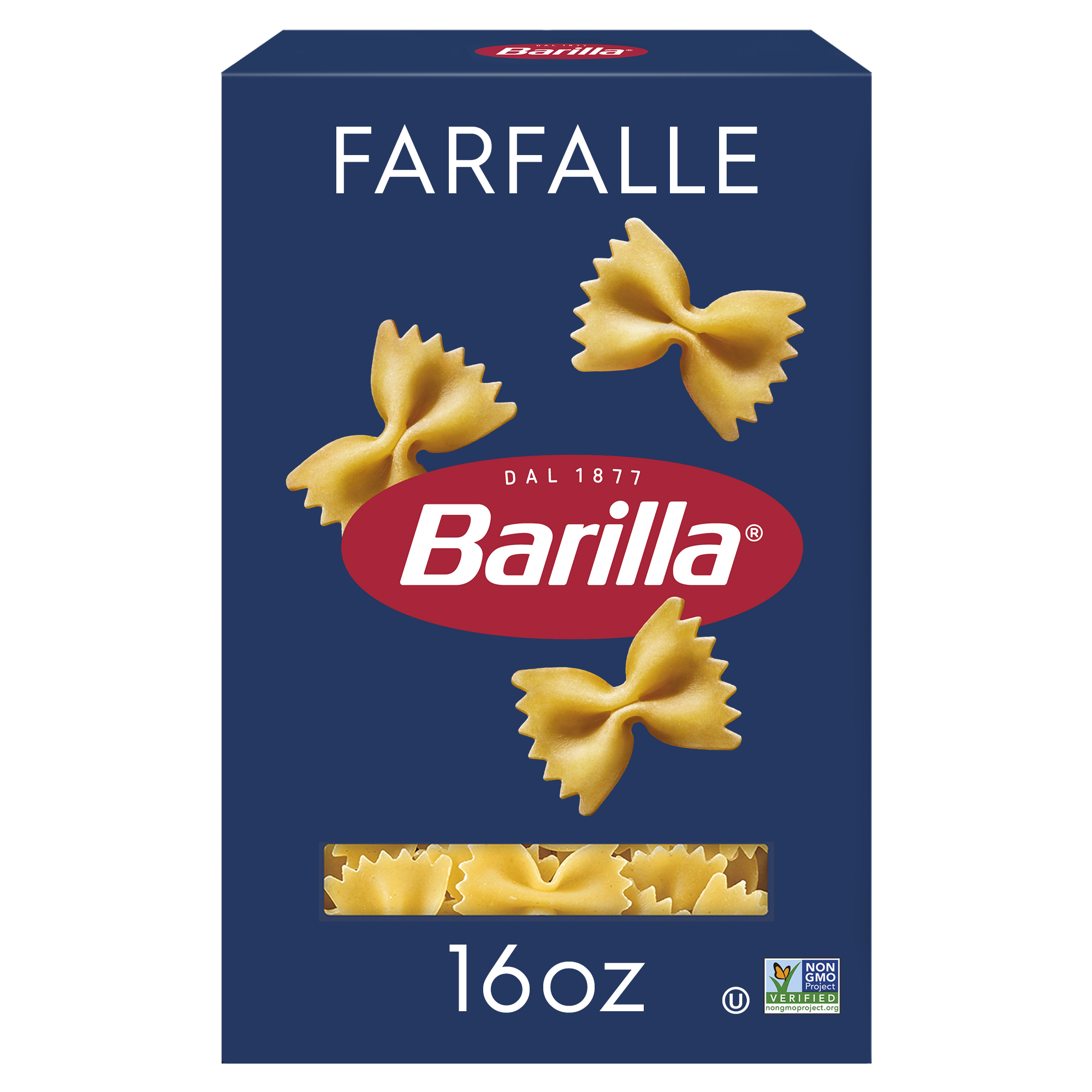 Barilla Classic Non-GMO, Kosher Certified Farfalle Pasta, 16 oz