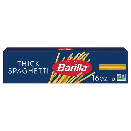 Barilla Classic Non-GMO, Kosher Certified Thick Spaghetti Pasta, 16 oz