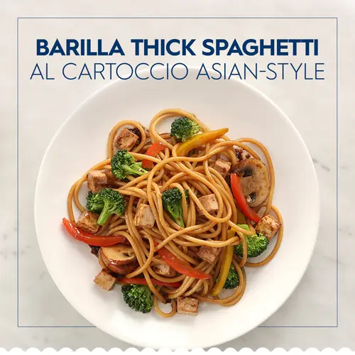 Barilla Classic Non-GMO, Kosher Certified Thick Spaghetti Pasta, 16 oz thumbnail 2