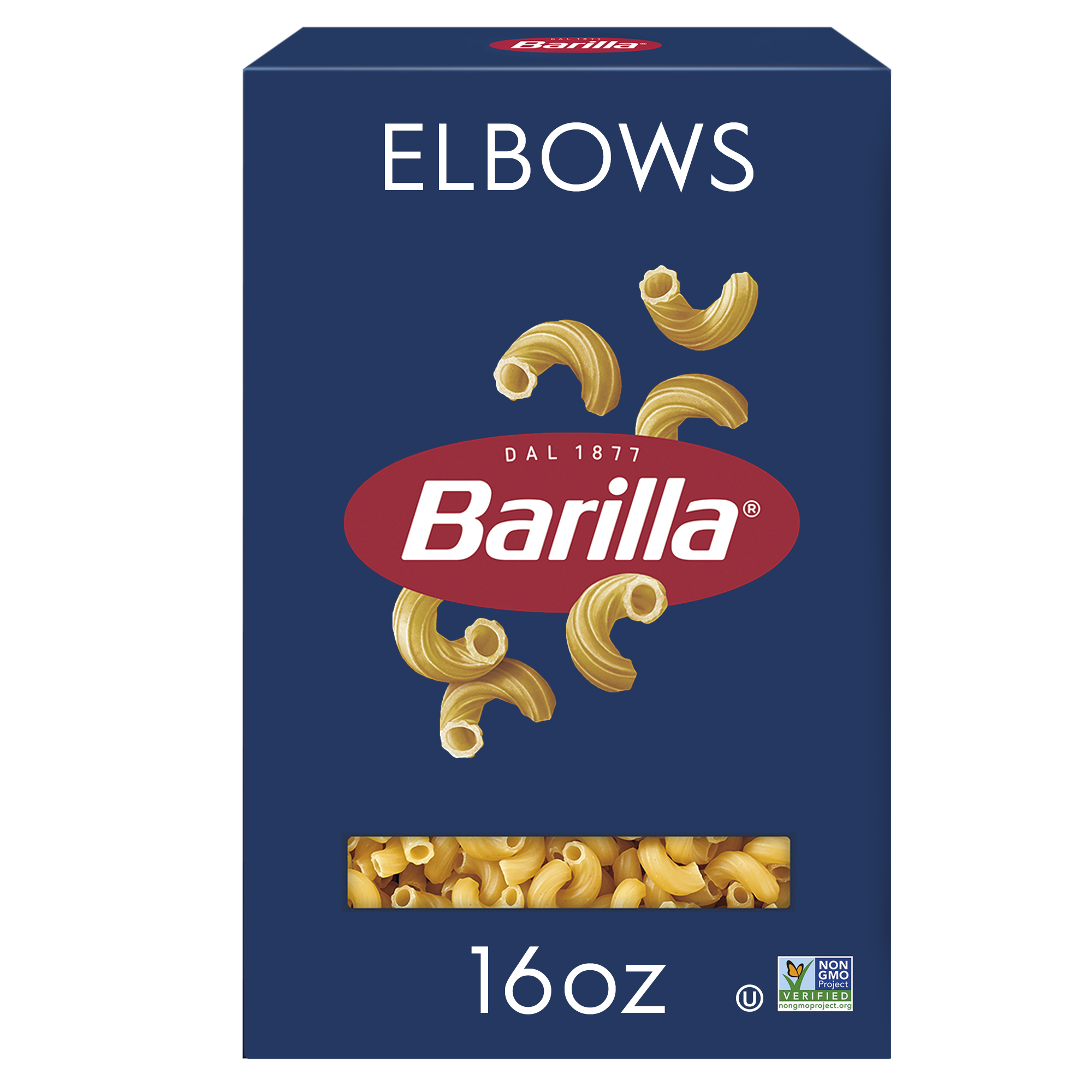 Barilla Classic Non-GMO, Kosher Certified Elbows Pasta, 16 oz