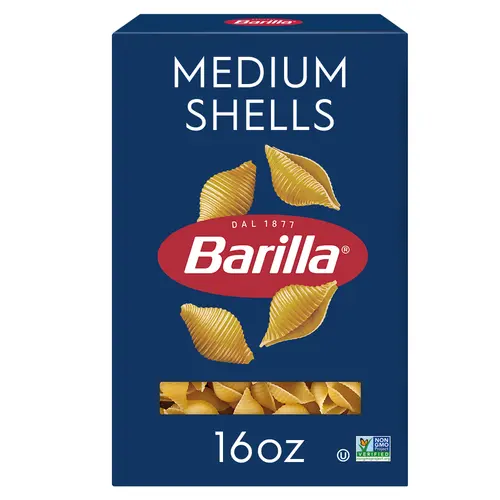 Barilla Classic Non-GMO, Kosher Certified Medium Shells Pasta, 16 oz