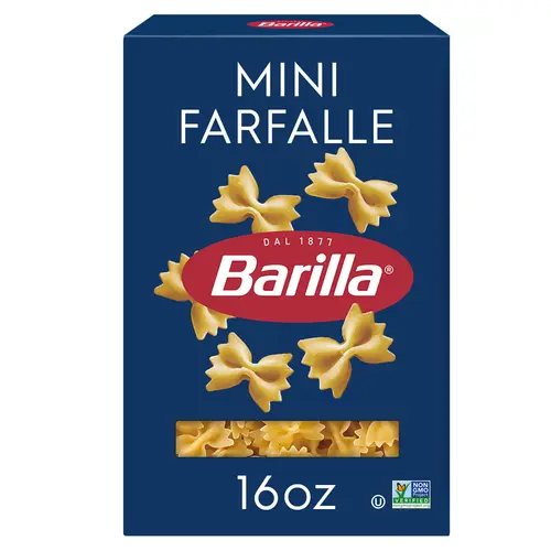 Barilla Classic Non-GMO, Kosher Certified Mini Farfalle Pasta, 16 oz