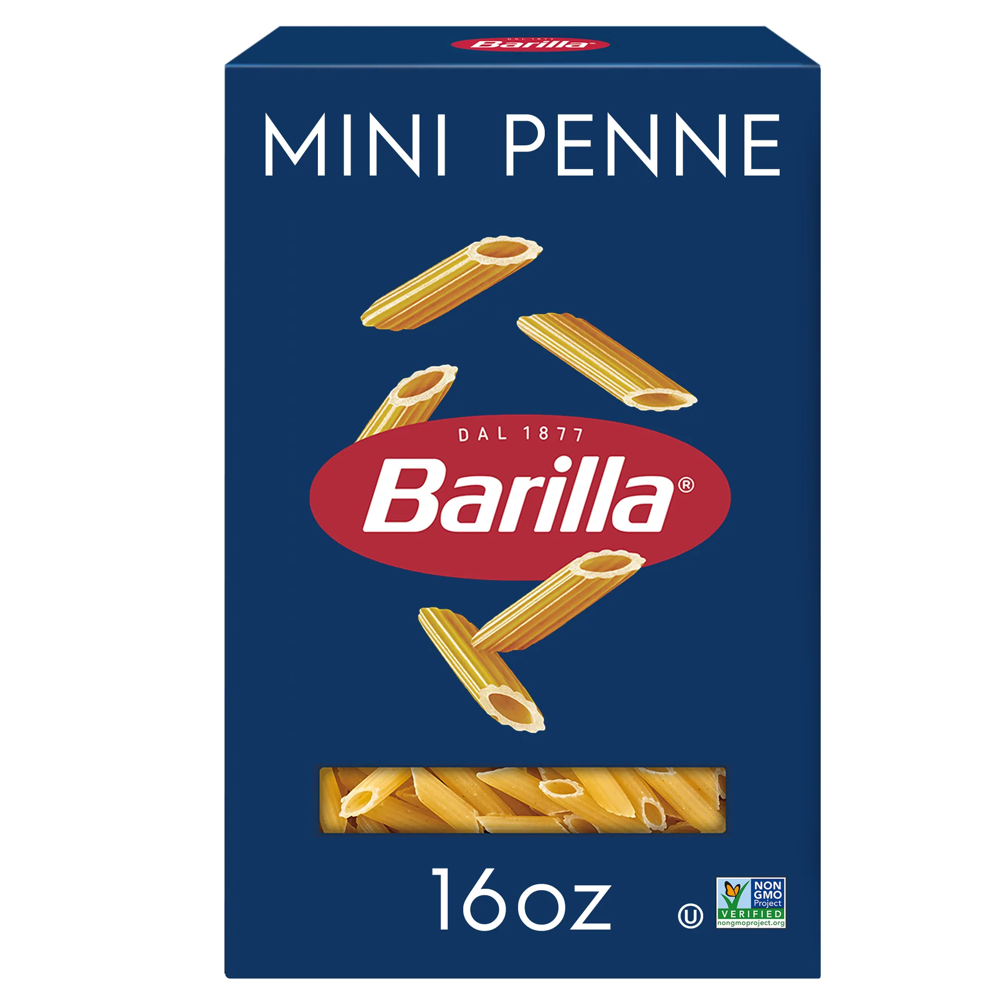 Barilla Classic Non-GMO, Kosher Certified Mini Penne Pasta, 16 oz