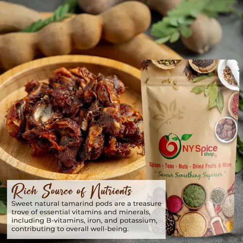 NY SPICE SHOP Whole Sweet Tamarind Pods - 3 Pound - Tamarind Candy - Tamarind Fruit - Tamarindo thumbnail 2
