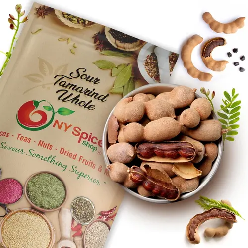 NY SPICE SHOP Sour Tamarind Whole - 5 Pound - Tamarind Pods - Thai Sour Tamarind - Tamarind Candy