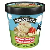 Ben & Jerry's Strawberry Cheesecake Ice Cream Cage-Free Eggs Kosher Milk, 1 Pint 1 Count