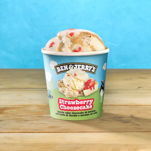 Ben & Jerry's Strawberry Cheesecake Ice Cream Cage-Free Eggs Kosher Milk, 1 Pint 1 Count thumbnail 4