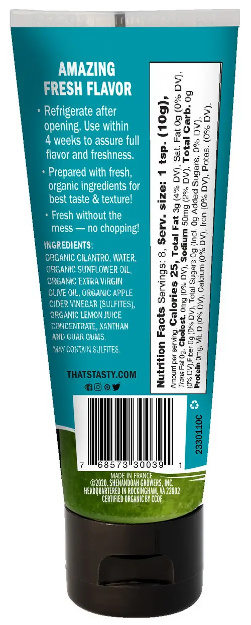 Fresh Cilantro Puree 2.8oz thumbnail 3