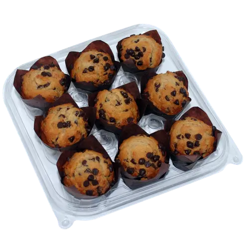 Two-Bite Chips Ahoy Muffins, 13 oz, 9 Count Clamshell, Shelf-Stable, Baked, Mini, Chewy, Soft thumbnail 3