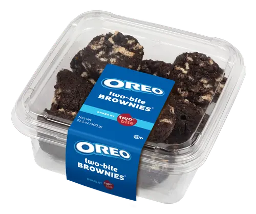 Two-bite Oreo Brownies, 10.5 oz, 10 Count, Baked, Moist, Fudgy Dessert