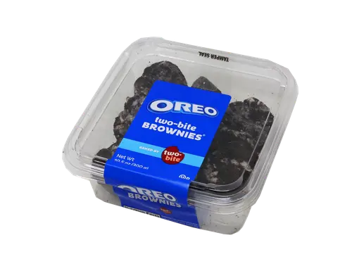 Two-bite Oreo Brownies, 10.5 oz, 10 Count, Baked, Moist, Fudgy Dessert thumbnail 3
