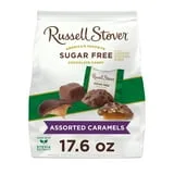 RUSSELL STOVER Sugar Free Assorted Caramels Chocolate Candy, 17.6 oz. bag (â‰ˆ 36 pieces)