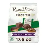 RUSSELL STOVER Sugar Free Assorted Caramels Chocolate Candy, 17.6 oz. bag (â‰ˆ 36 pieces)