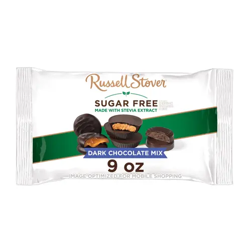 RUSSELL STOVER Sugar Free Dark Chocolate Assorted Mix, 9 oz. Bag (â‰ˆ 16 Pieces)