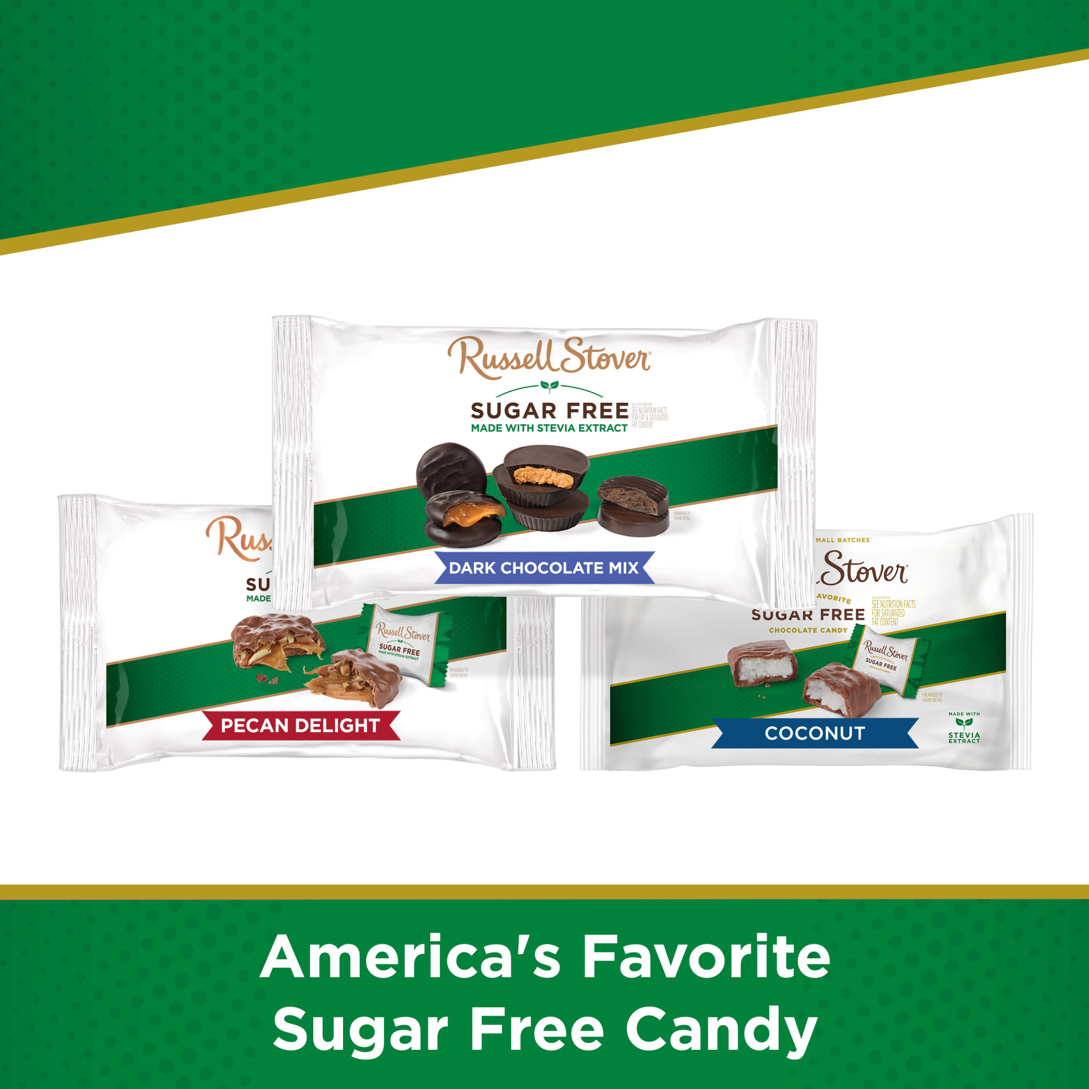 RUSSELL STOVER Sugar Free Dark Chocolate Assorted Mix, 9 oz. Bag (â‰ˆ 16 Pieces) thumbnail 3