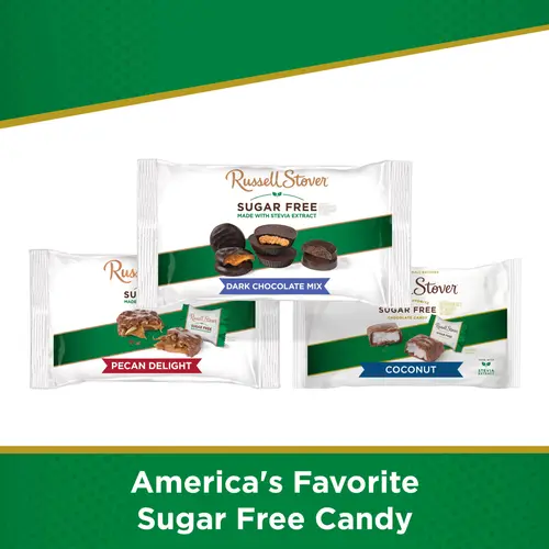 RUSSELL STOVER Sugar Free Dark Chocolate Assorted Mix, 9 oz. Bag (â‰ˆ 16 Pieces) thumbnail 3