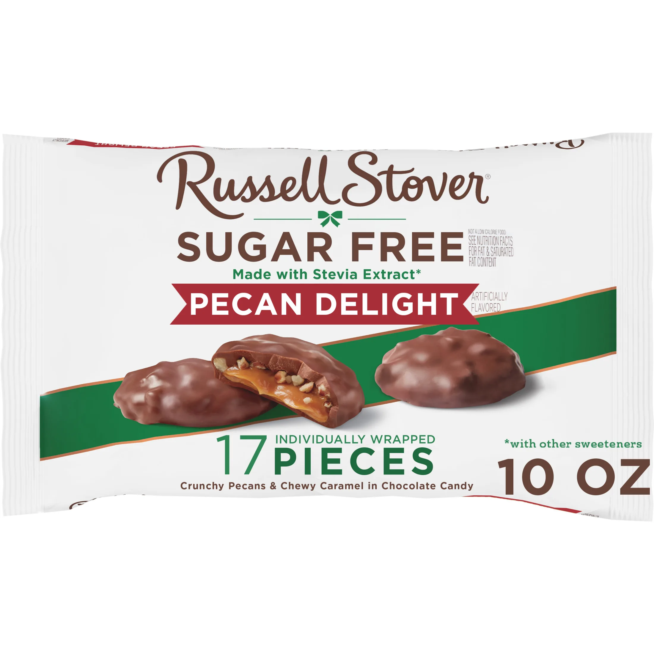 RUSSELL STOVER Sugar Free Pecan Delight Chocolate Candy, 10 oz. bag (â‰ˆ 16 pieces)