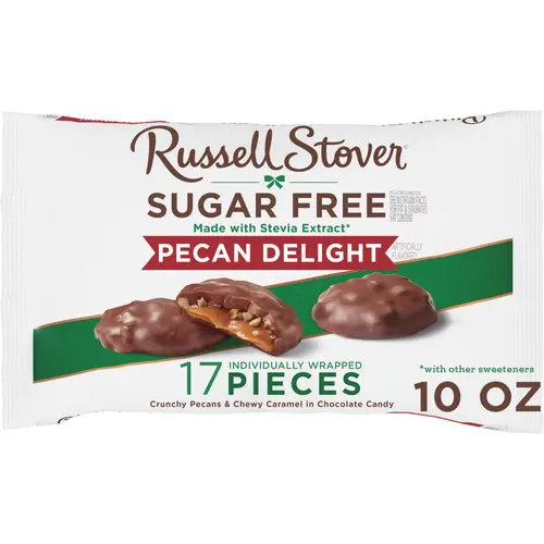 RUSSELL STOVER Sugar Free Pecan Delight Chocolate Candy, 10 oz. bag (â‰ˆ 16 pieces)