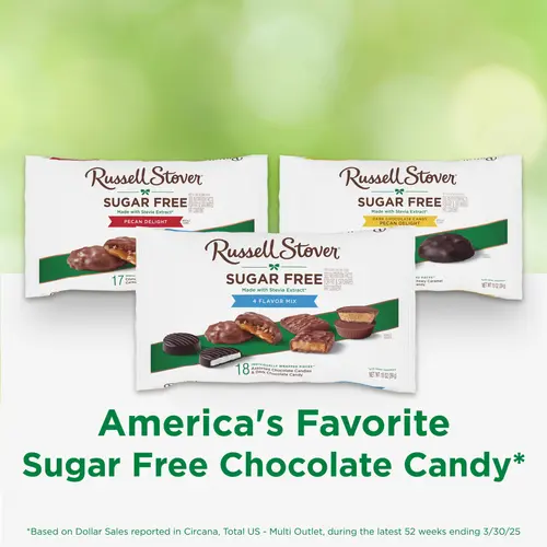 RUSSELL STOVER Sugar Free Assorted 4 Flavor Chocolate Candy Mix, 10 oz. bag (â‰ˆ 18 pieces) thumbnail 3