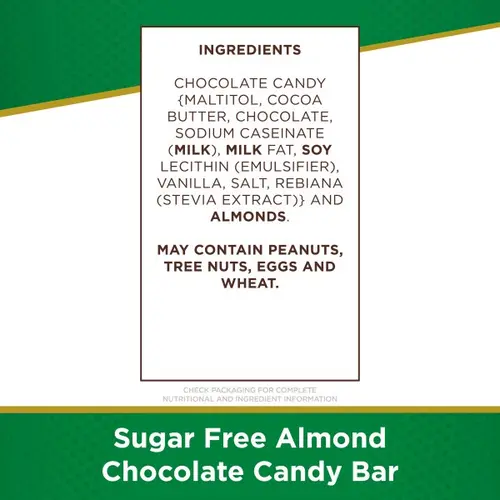 RUSSELL STOVER Sugar Free Almond Chocolate Candy Bar, 3 oz. thumbnail 4