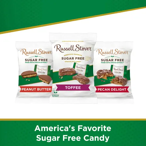 RUSSELL STOVER Sugar Free Toffee Squares in Chocolate Candy, 3 oz. bag (â‰ˆ 6 pieces) thumbnail 3