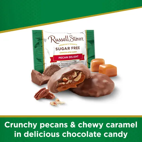 RUSSELL STOVER Sugar Free Pecan Delight Chocolate Candy, 3 oz. bag (â‰ˆ 5 pieces) thumbnail 2