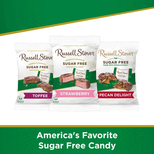 RUSSELL STOVER Sugar Free Strawberry Flavored CrÃ¨me Chocolate Candy, 3 oz. bag (â‰ˆ 6 pieces) thumbnail 3