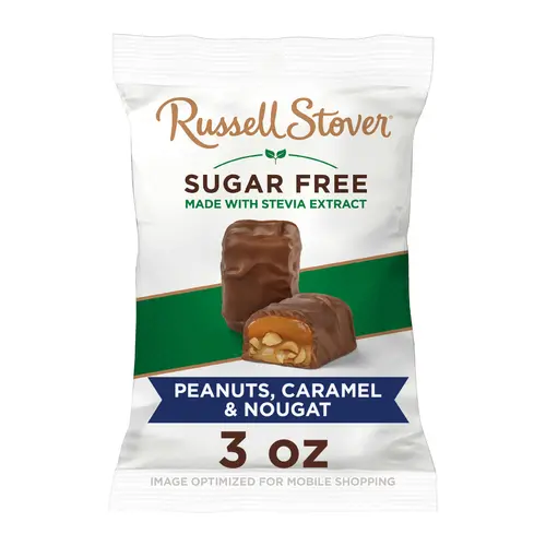 RUSSELL STOVER Sugar Free Caramel Chocolate Candy, 3 oz. bag (â‰ˆ 6 pieces)