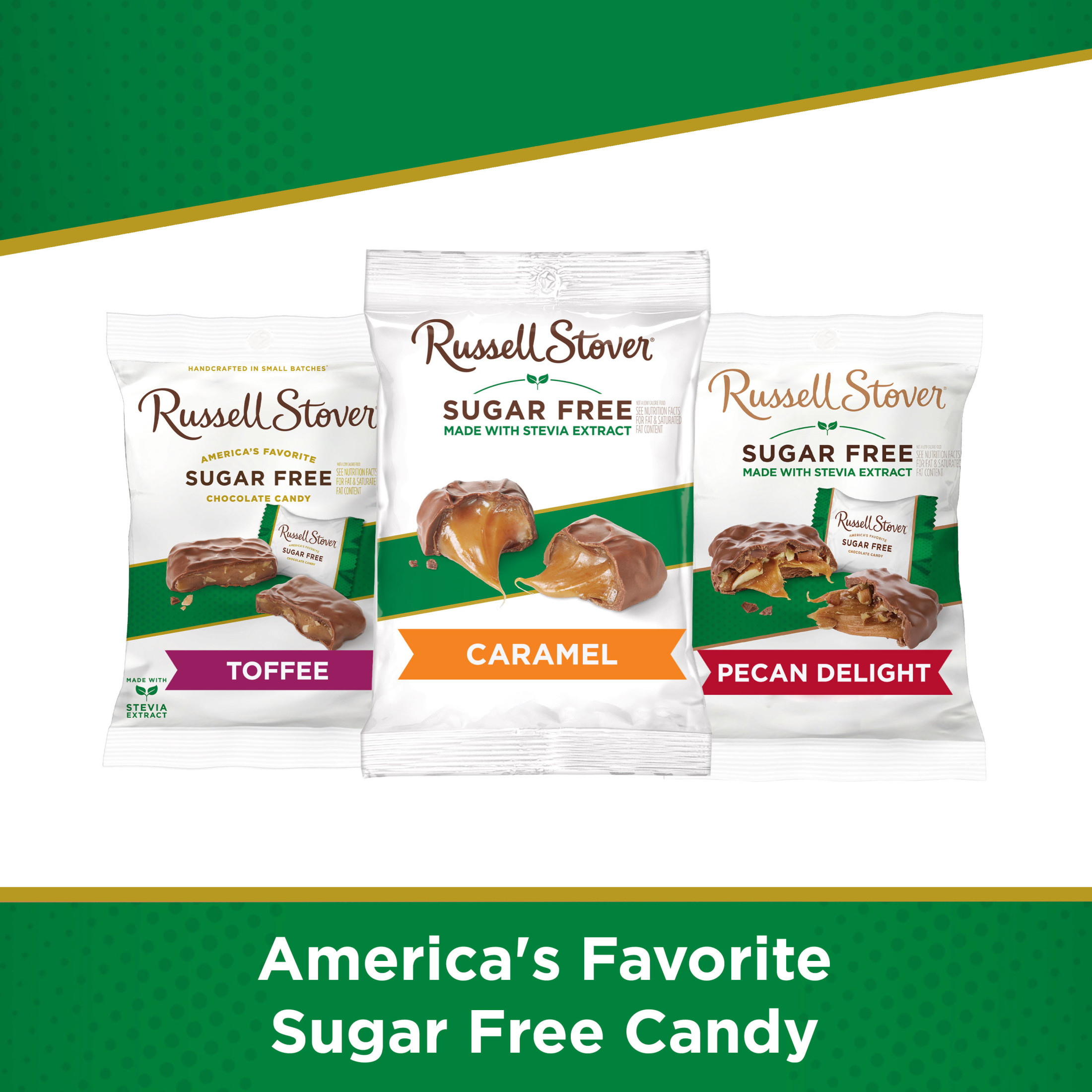RUSSELL STOVER Sugar Free Caramel Chocolate Candy, 3 oz. bag (â‰ˆ 6 pieces) thumbnail 3
