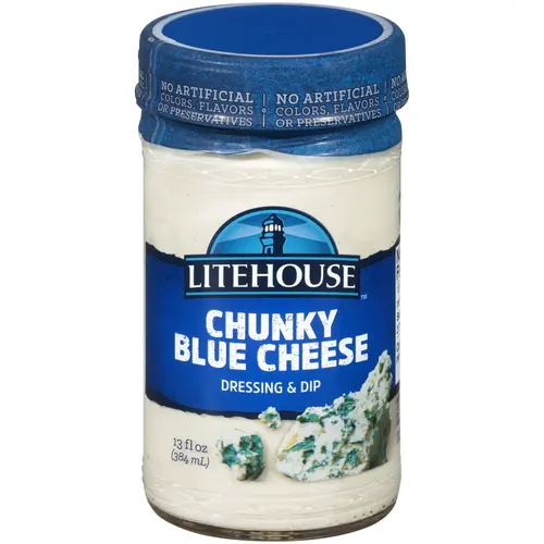 Litehouse Chunky Blue Cheese Refrigerated Salad Dressing & Dip, 13 Fluid oz Bottle thumbnail 2