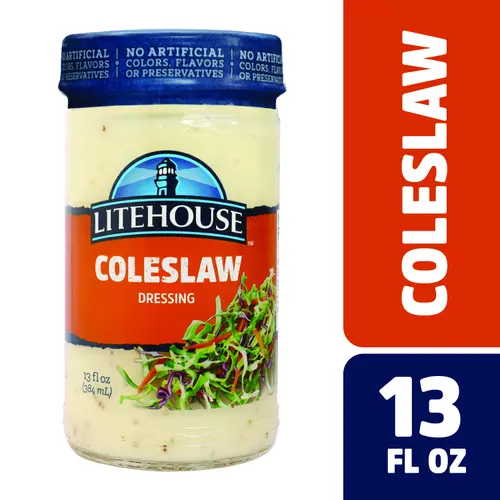 Litehouse Creamy Coleslaw Refrigerated Salad Dressing, 13 Fluid oz Bottle