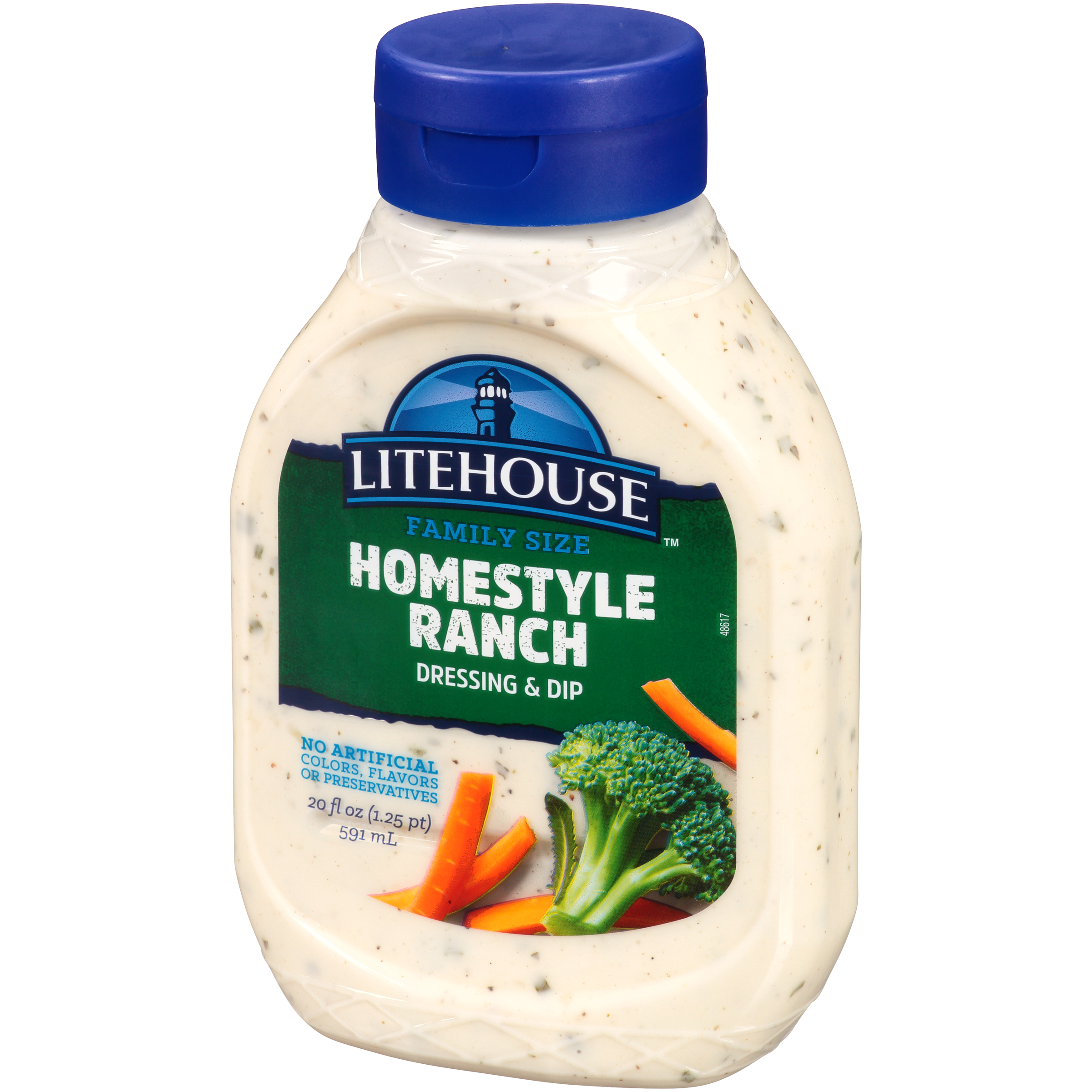 Litehouse Homestyle Ranch Refrigerated Salad Dressing & Dip, 20 Fluid oz Bottle thumbnail 3
