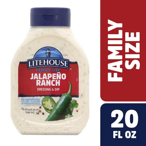 Litehouse JalapeÃ±o Ranch Refrigerated Salad Dressing & Dip, 20 Fluid oz Bottle