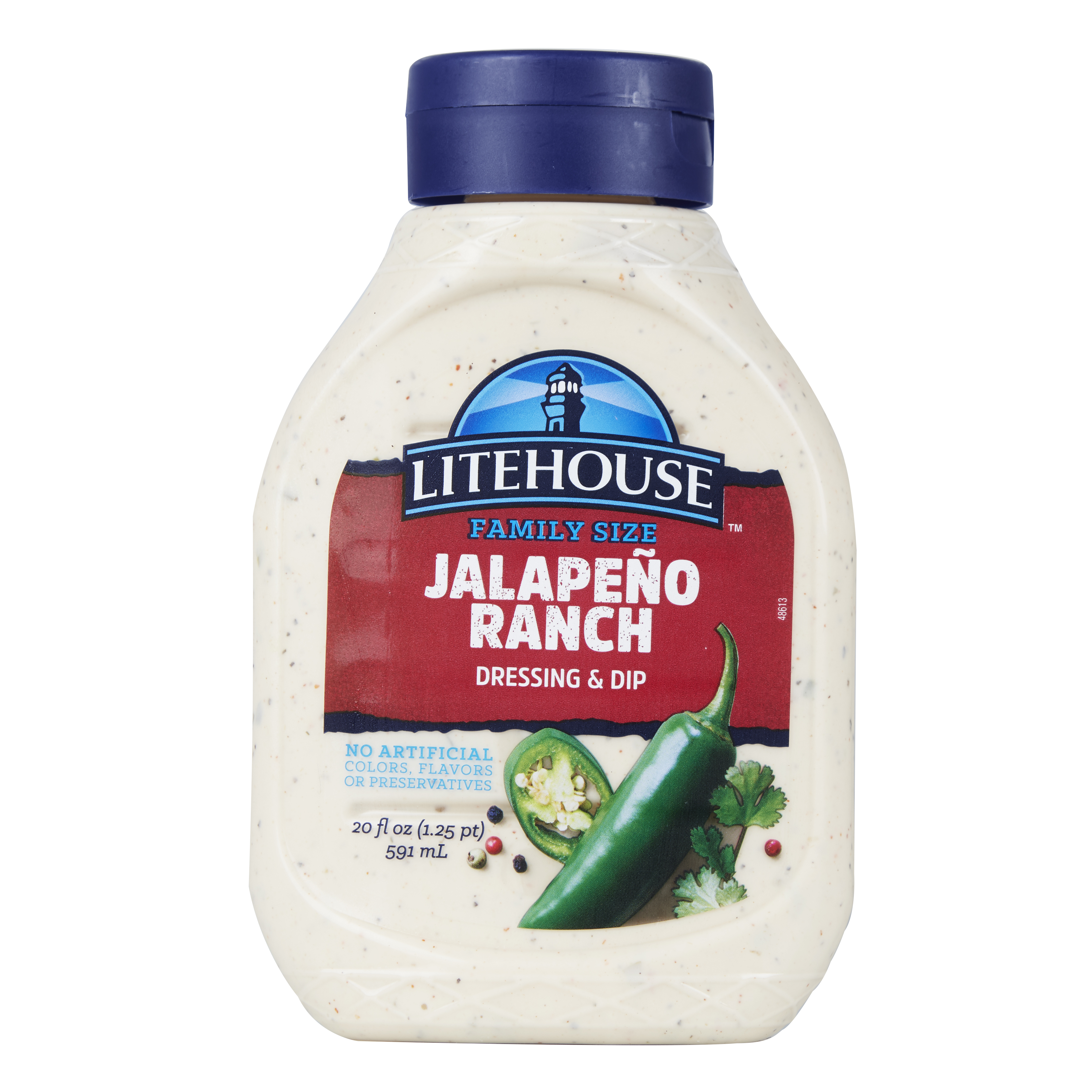 Litehouse JalapeÃ±o Ranch Refrigerated Salad Dressing & Dip, 20 Fluid oz Bottle thumbnail 2