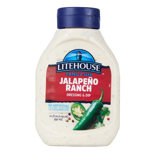Litehouse JalapeÃ±o Ranch Refrigerated Salad Dressing & Dip, 20 Fluid oz Bottle thumbnail 2