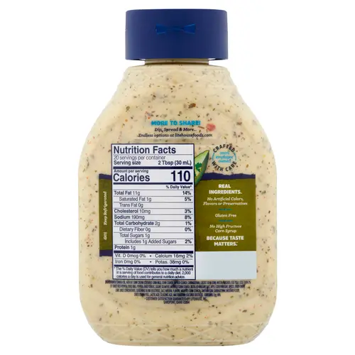 Litehouse Creamy Avocado Ranch Refrigerated Salad Dressing, 20 Fluid oz Bottle thumbnail 4