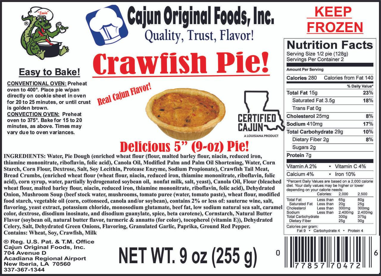 Frozen Cajun Original Foods Crawfish Pie thumbnail 2