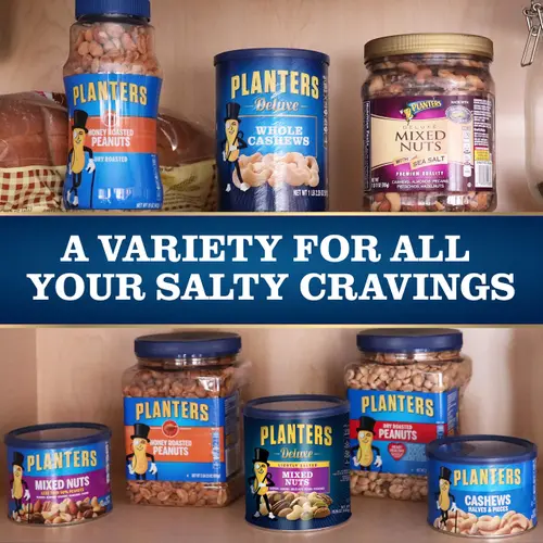 PLANTERS Deluxe Lightly Salted Mixed Nuts, 15.25 oz. Resealable Container - Reduced Sodium Mixed Nuts with Cashews, Almonds, Haz thumbnail 2