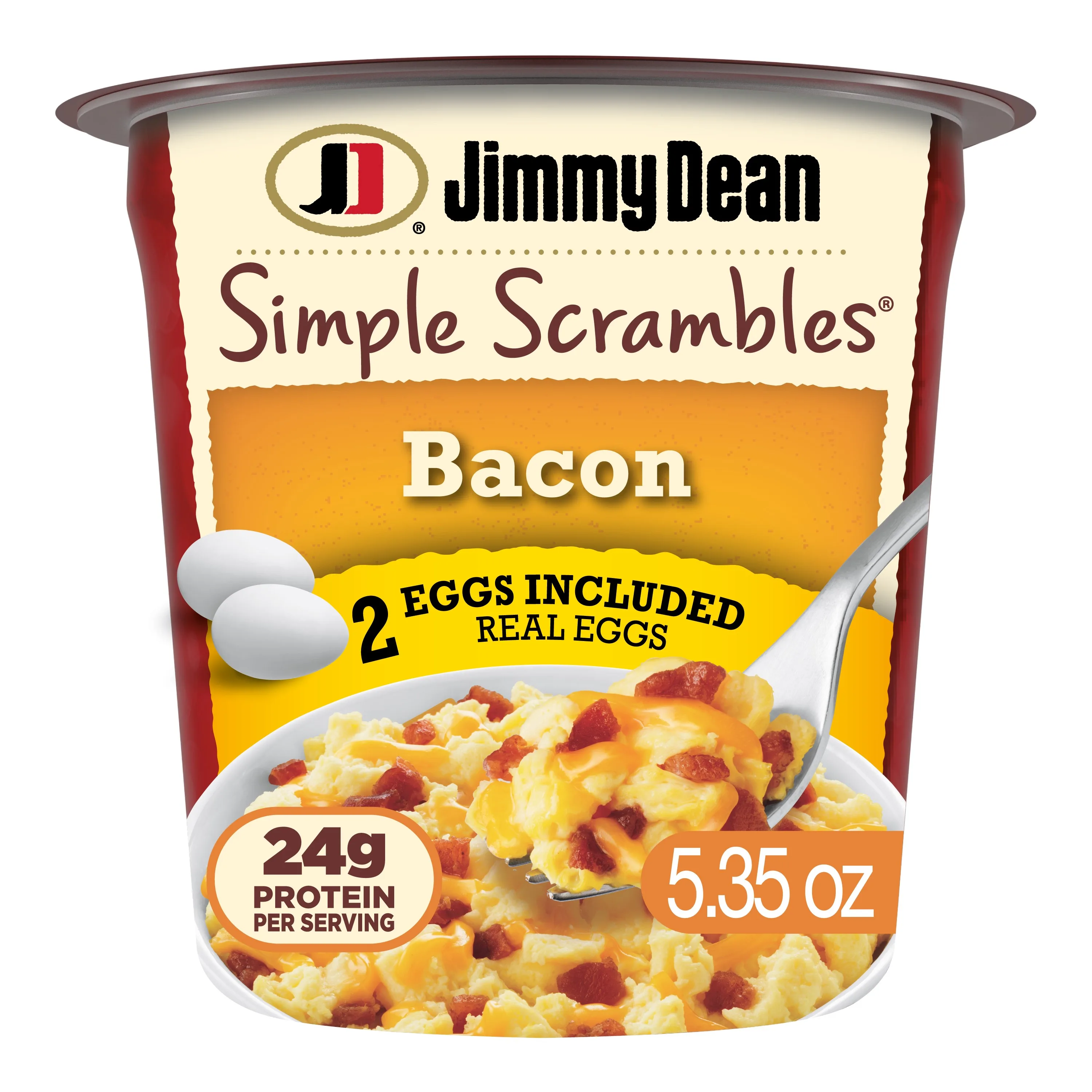 Jimmy Dean Simple Scrambles Cup, Cheddar Cheese and Bacon, 5.35 oz