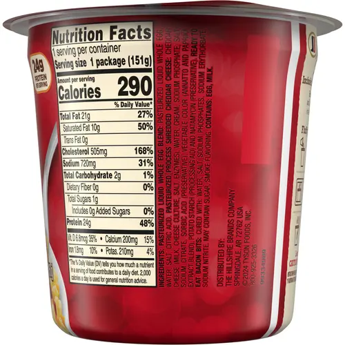 Jimmy Dean Simple Scrambles Cup, Cheddar Cheese and Bacon, 5.35 oz thumbnail 3