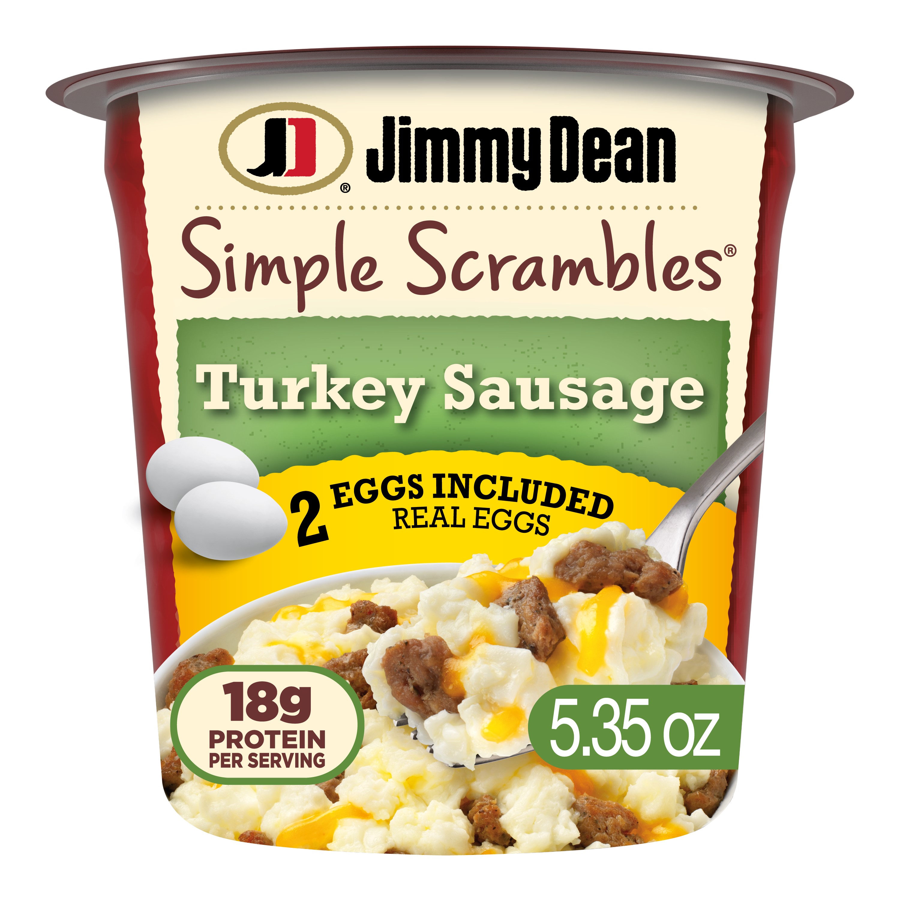 Jimmy Dean Simple Scrambles Cup, Egg Whites, Turkey Sausage and Cheddar Cheese, 5.35 oz