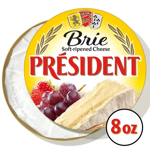 President Brie Soft-Ripened Cheese, 8 oz (Refrigerated) thumbnail 2