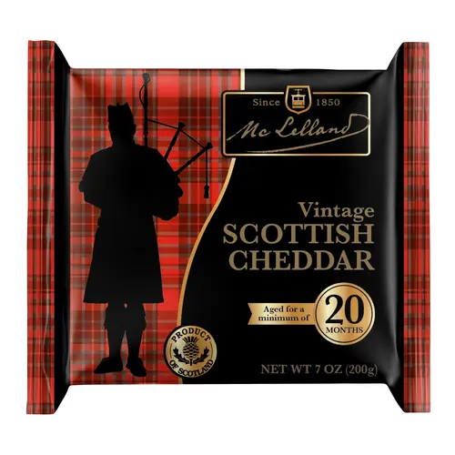 McLelland 20 Month Aged Vintage Scottish Cheddar Cheese Block, 7 oz (Refrigerated)
