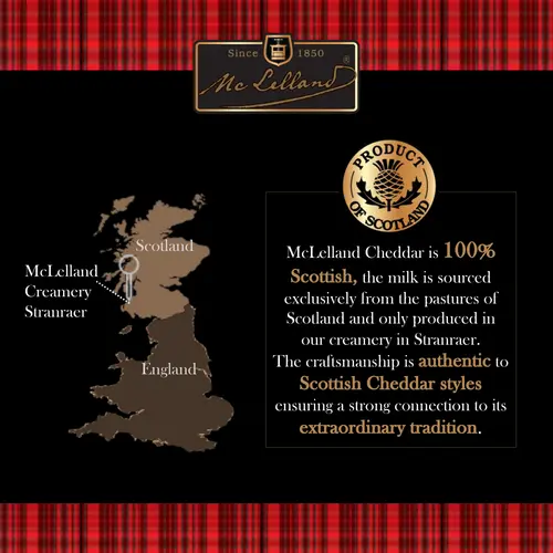 McLelland 20 Month Aged Vintage Scottish Cheddar Cheese Block, 7 oz (Refrigerated) thumbnail 2