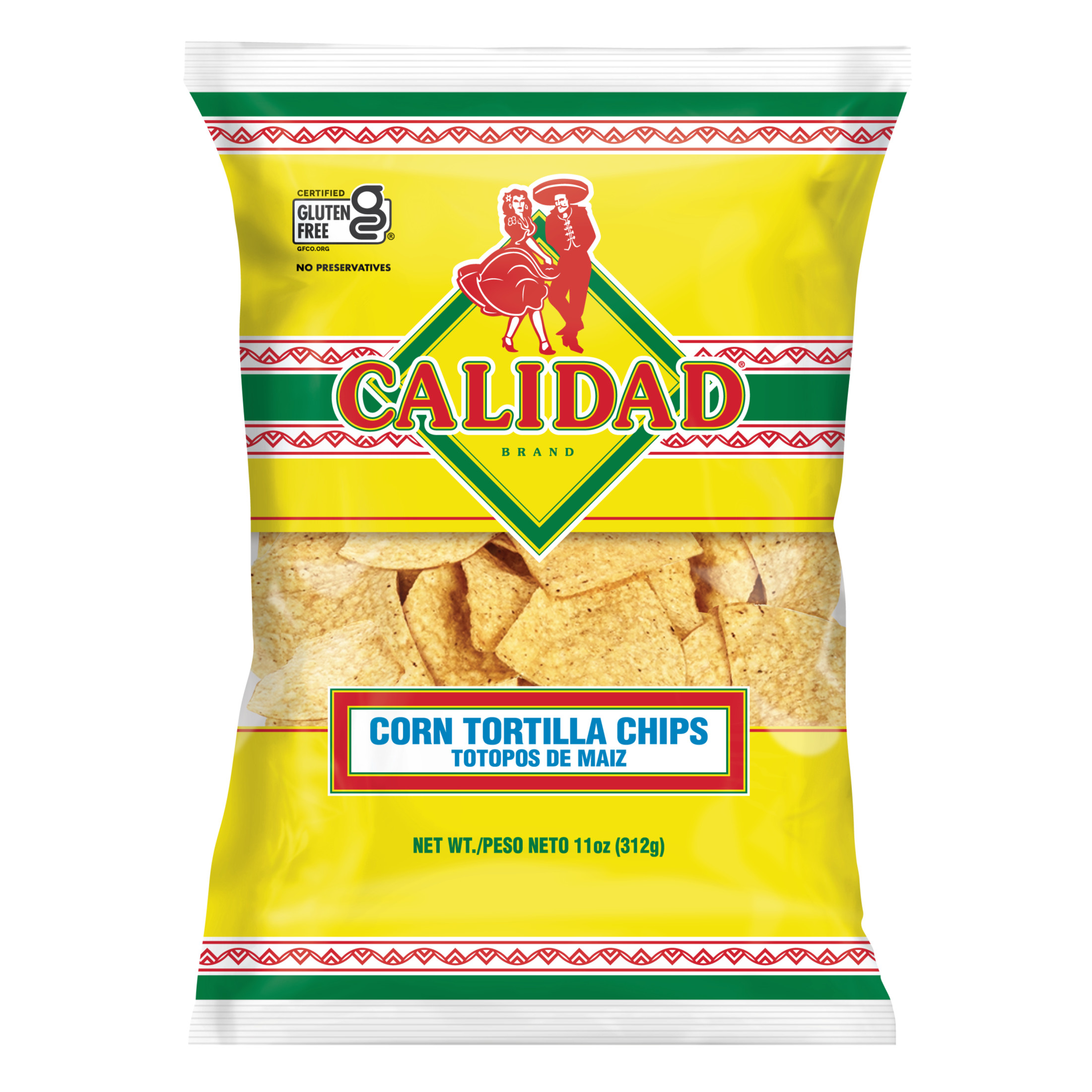 Calidad Yellow Corn Tortilla Chips, 11 Ounce Bag