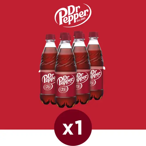Dr Pepper Soda Pop, 16.9 fl oz, 6 Pack Bottles thumbnail 2