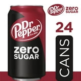 Dr Pepper Zero Sugar Soda Pop, 12 fl oz, 24 Pack Cans thumbnail 2